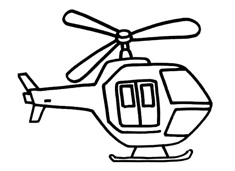 簡單直升飛機(jī)簡筆畫圖片